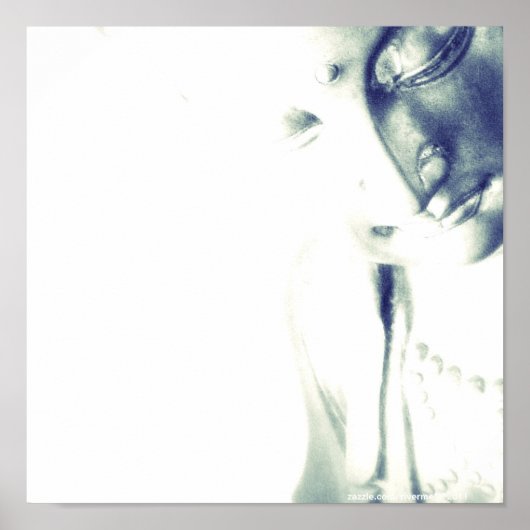 Meditatie boeddha—Serenity Light Poster (Voorkant)