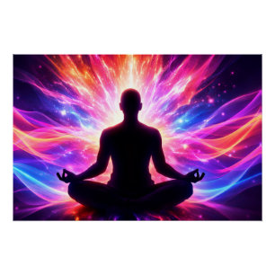 Meditatie Chakra Glanzende Poster Spirituele Kunst Perfect Poster