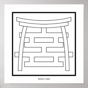 Meditatie-/dompelsymbool Poster