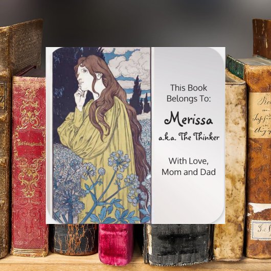 Meditatie door Eugene Grasset Vierkante Sticker