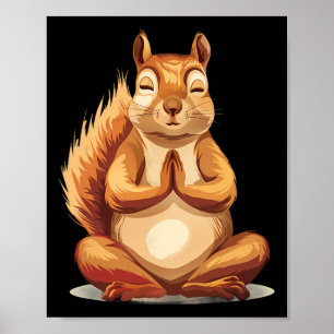 Meditatie Eekhoorn Spiritualiteit Yoga Boeddhistis Poster