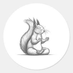 Meditatie Eekhoorn Spiritualiteit Yoga Boeddhistis Ronde Sticker