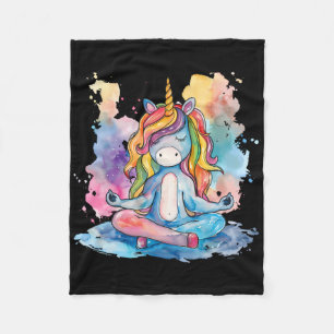 Meditatie Eenhoorn Kunstwerk Yoga Boeddhistisch Ze Fleece Deken