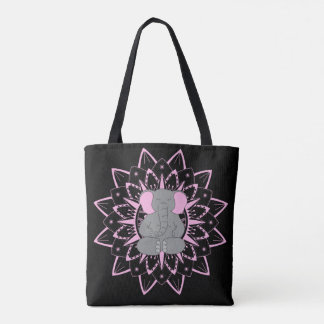 Meditatie Elephant Yoga Mandala Design Canvas tas