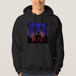 Meditatie en de bomen op een sterrennacht hoodie