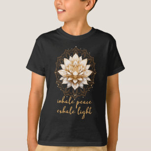 Meditatie Esoterische Lotus Inademen Vrede Uitadem T-shirt