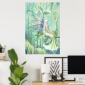 Meditatie fee fantasy kunstwerk door Molly Harriso Poster (Thuiskantoor)