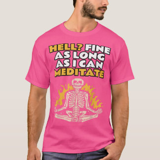 Meditatie, Fun, Halloween, YogaPose grappig skelet T-shirt