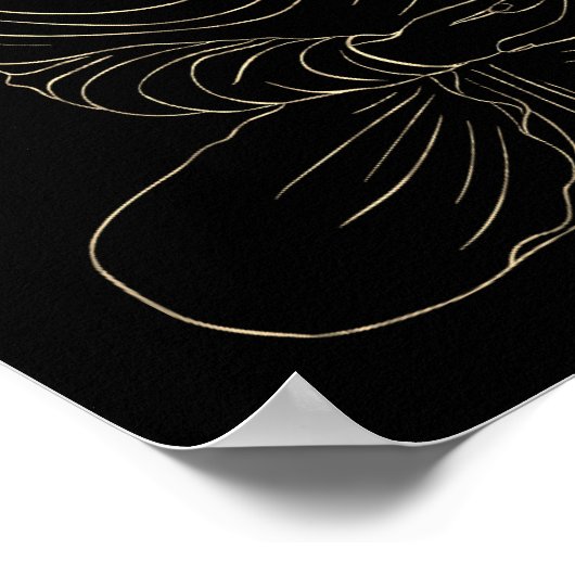 Meditatie Gouden Boeddha Poster (Hoek)