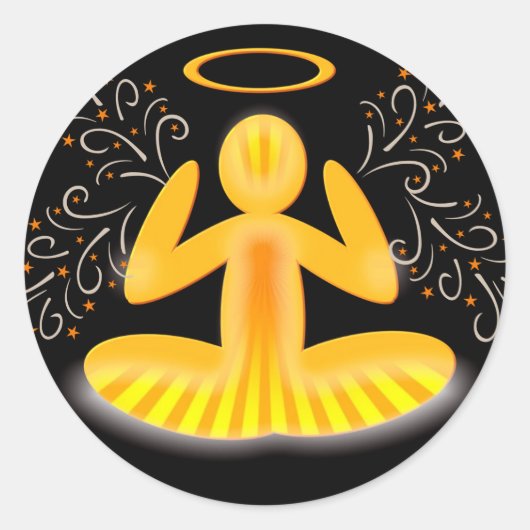 Meditatie halo stickers (Voorkant)