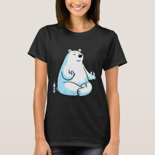 Meditatie Ijsbeer Yoga Houding Ontspannend Dier _1 T-shirt