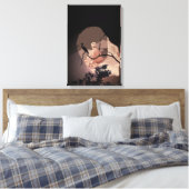 Meditatie in een Ethiopiër door het raam Canvas Afdruk (Insitu (Slaapkamer))