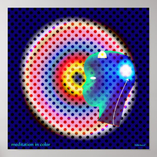 Meditatie in kleur poster
