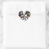 Meditatie in kleuren hart sticker (Tas)