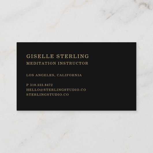 Meditatie-instructeur Visitekaartje (Achterkant)
