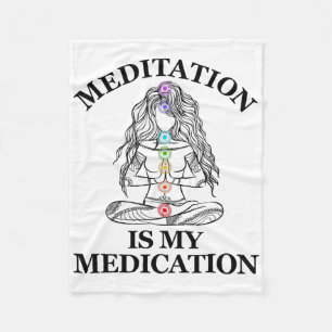 Meditatie Is Mijn Medicijn Kundalini Yoga Chakra Fleece Deken