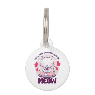 Meditatie kat  - Kawaii kat  Huisdierpenning