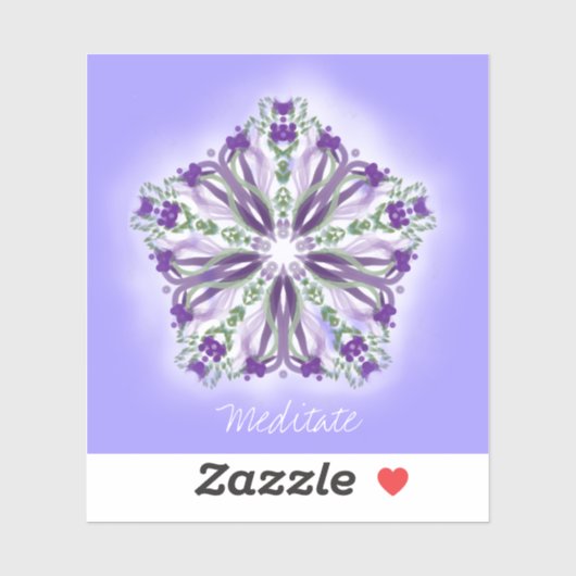 *~* Meditatie Licht Ster Mandala Vinyl Sticker (Vel)