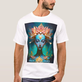 MEDITATIE LOTUS GODIN SPIRITUELE KUNST T-SHIRT