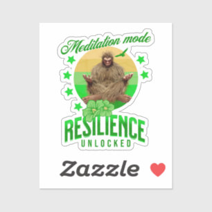 Meditatie Mode: Veerkracht Ontgrendeld Grappig Big Sticker
