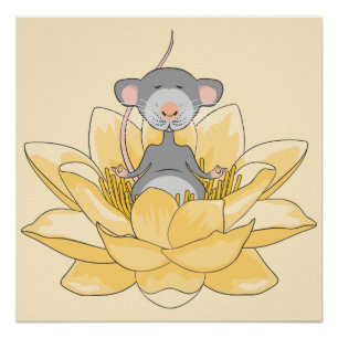 Meditatie-muis Perfect Poster