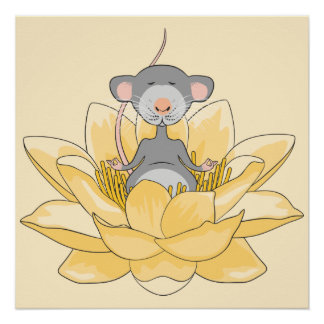 Meditatie-muis Perfect Poster