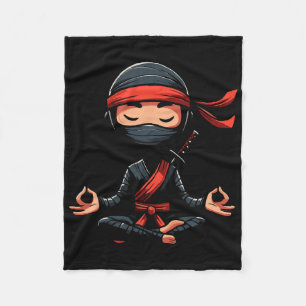 Meditatie Ninja Yoga Houding Ontspannend Dier Fleece Deken