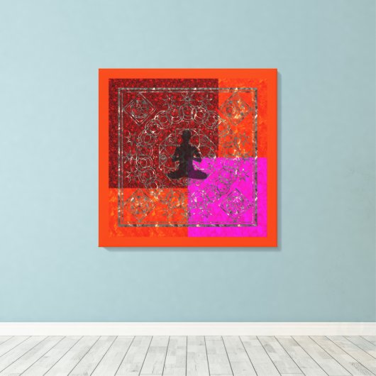 Meditatie - omhuld Canvas (Insitu (Houten vloer))