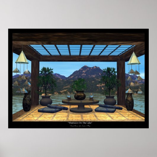 Meditatie op het meer poster (Voorkant)