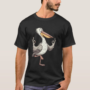 Meditatie Pelikaan Yoga Houding Ontspannend Dier T-shirt
