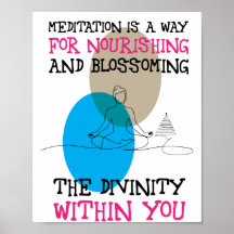Meditatie Poster voor fitness liefhebbers