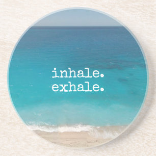 Meditatie Prachtig Paradise Beach Zandsteen Onderzetter