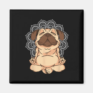 Meditatie Pug Honden Boeddha Zen Yoga Leraar Pug B Magneet
