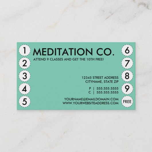 meditatie punch kaart (Voorkant)