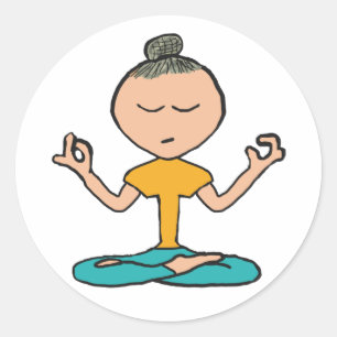 Meditatie Ronde Sticker