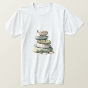 Meditatie Rotsen Balans Mindfulness Yoga T-shirt