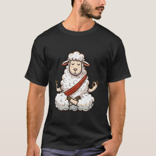 Meditatie Schapen Yoga Houding Ontspannend Dier T-shirt