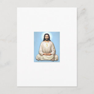 Meditatie van Jezus met Om Briefkaart