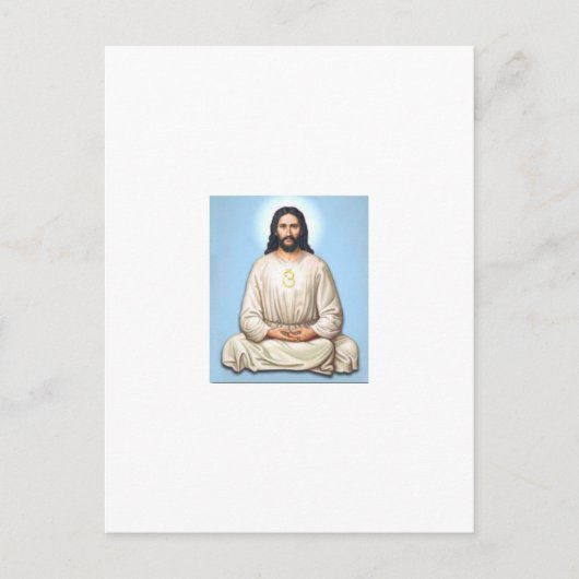 Meditatie van Jezus met Om Briefkaart (Voorkant)