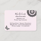 ** Meditatie Vlinderyoga - Reiki Mandala Visitekaartje (Achterkant)