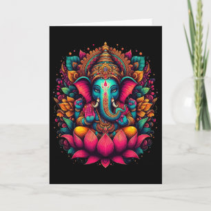 Meditatie Yoga Ganesh Hindoe God Namaste Dertig Ga Kaart
