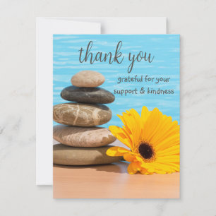 Meditatie Zen Stenen Zomer Strand Eenvoudig Bedankkaart