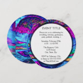 Meditatieboom van het leven in Paars Kaart (Voorkant / Achterkant)