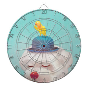 Meditatief Clown Hondenportret Dartbord