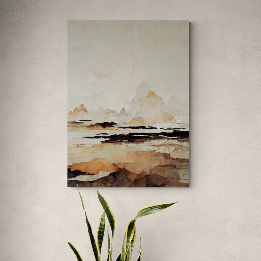 Meditatief landschapsschilderij "The Blight Earth" Canvas Afdruk