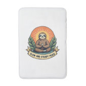 Meditatieve Luiaard Vintage Ontspannen Humor Ontwe Badmat (Voorkant Verticaal)