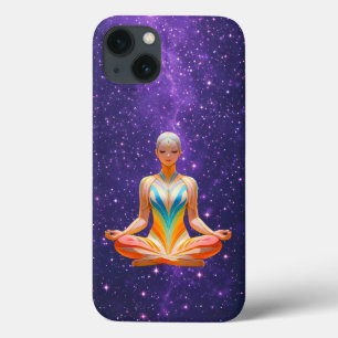 Meditatieve Vrouw – Mystieke Melkweg iPhone 13 Hoesje