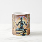 Meditating AI Robot Mug – Zen Cybernetic (Centre)