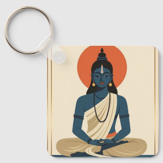 Meditating Buddha Keychain (Voorkant)