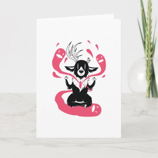 Meditating Deer Kaart (Voorkant)